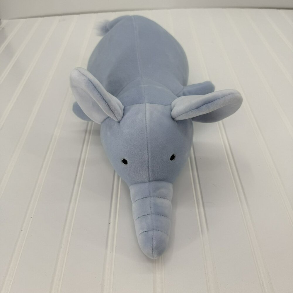 Pillowfort Elephant Weighted Plush Kids' Throw Pillow Blue 14x8
